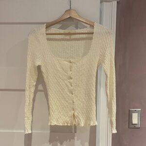 Sézane écru cardigan